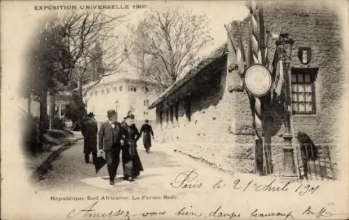 CPA Paris, Exposition Universelle 1900, Republique Sud Africaine, Ferme Boer