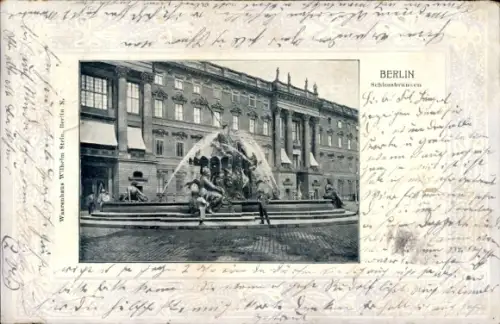 Ak Berlin Mitte, Schlossbrunnen