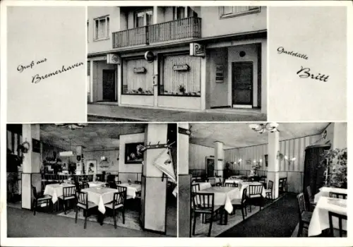 Ak Bremerhaven, Speisegaststätte Britt, Schifferstr. 23
