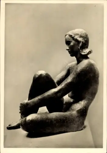 Ak Plastik, Träumende, Fritz Klimsch, Bronze, Frauenakt