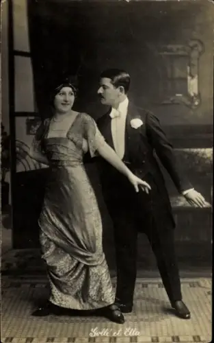 Ak Theaterszene Golle et Ella, Schauspieler