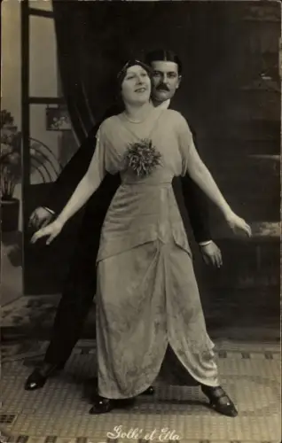 Ak Theaterszene Golle et Ella, Schauspieler