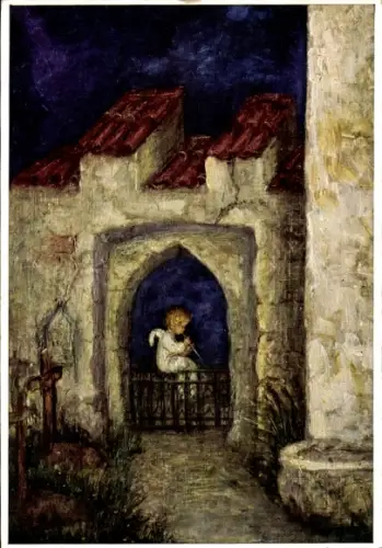 Künstler Ak Spötl, Maria, Ein Lied von drüben, Engel