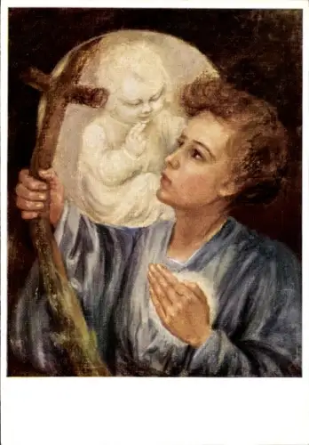 Künstler Ak Spötl, Maria, Christusträger