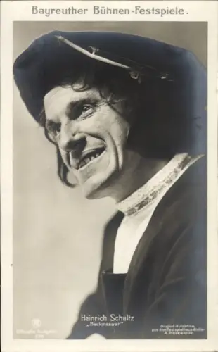 Ak Schauspieler Heinrich Schultz, Beckmesser, Bayreuther Bühnen-Festspiele