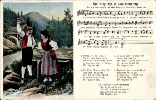Lied Ak Mei Vogtland is doch wunersche, Hilmar Mückenberger, Trachten