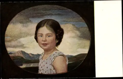 Künstler Ak Zumbusch, Ludwig von, Münchener Kindl, Mädchen, Portrait, Jugend Postkarte Serie VI 4