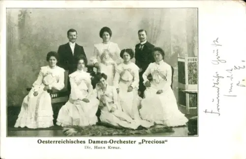 Ak Österreichisches Damen-Orchester Preciosa, Dir. Hans Kreuz