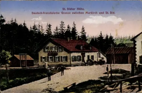 Ak Haut Rhin, St. Didier Höhe, Deutsch französische Grenze zw. Markirch und St. Die