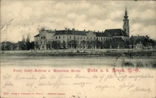 Ak Tulln an der Donau Niederösterreich, Franz-Josef-Kaserne, Minoriten-Kirche