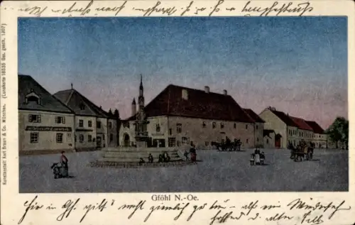 Luna Ak Gföhl in Niederösterreich, Platz, Brunnen