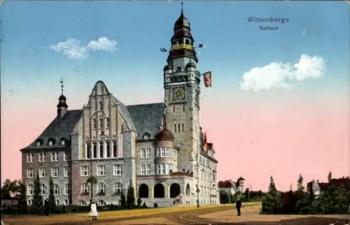 Ak Wittenberge an der Elbe Prignitz,  Rathaus