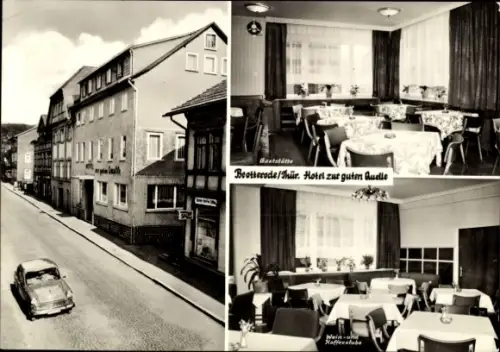 Ak Brotterode Trusetal in Thüringen, Hotel zur guten Quelle, Gaststätte, Wein und Kaffeestube