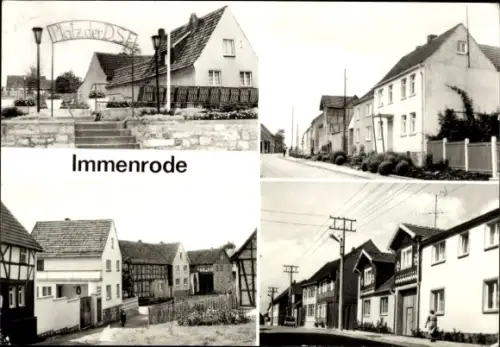 Ak Immenrode Goslar am Harz,  Platz der DS, Straußberger Straße, Dorfstraße, Im Oberdorf