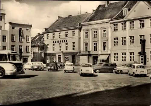 Ak Stralsund in Vorpommern, Alter Markt mit Ratscafé