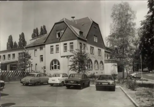 Ak Lichtenstein in Sachsen, Lichtenstein, Kulturhaus '7. Oktober', VEB Feinstrumpfwerke Oberlungw