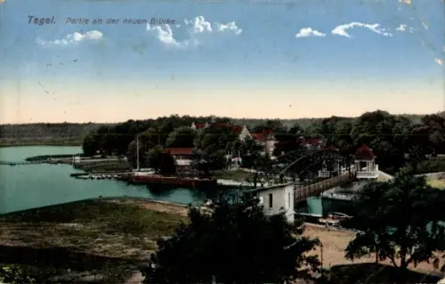 Ak Berlin Reinickendorf Tegel, an der neuen Brücke