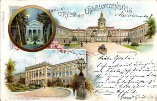 Litho Berlin Charlottenburg, Schloss, Mausoleum, Polytechnische Hochschule
