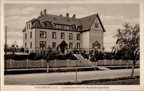 Ak Ronneburg in Thüringen, Landwirtschaftliche Haushaltungsschule