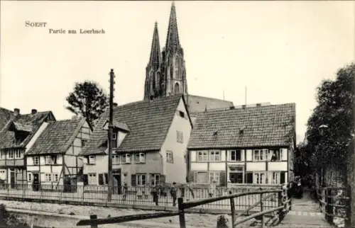 Ak Soest in Westfalen,  Partie am Loerbach