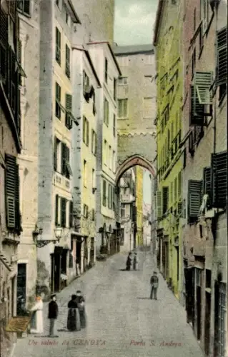 Ak Genova Genua Liguria, Porta S Andrea