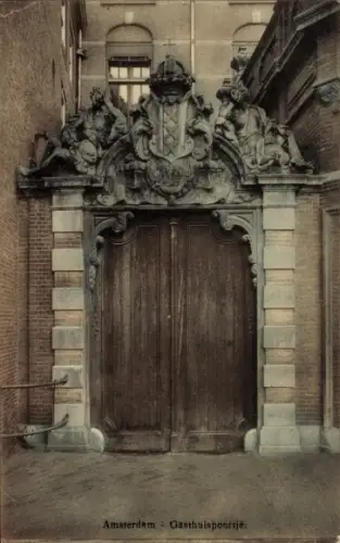 Ak Amsterdam Nordholland Niederlande, Gasthuispoortje
