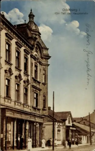 Ak Bohumín Oderberg Region Mährisch Schlesien, Oderberg I, Ein Teil der Hauptstraße
