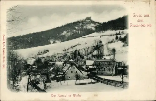 Ak Sobieszów Hermsdorf Kynast Riesengebirge Schlesien, Choiniec, Kynwasser,  Riesengebirge, Winte