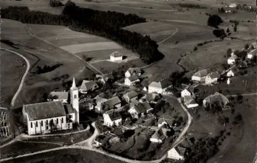 Ak Rickenbach im Hotzenwald, Dorfansicht  Kirche, Gasthaus 'Zum Adler'
