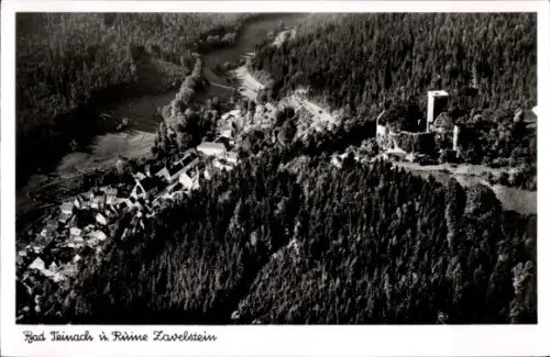 Ak Rötenbach Bad Teinach-Zavelstein Schwarzwald, Bad Teinach, Burgruine Zavelstein, 568 m ü. M.