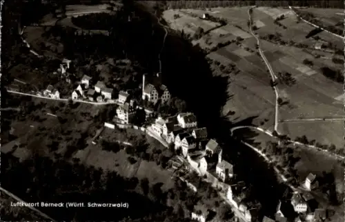 Ak Berneck Altensteig im Schwarzwald, Fliegeraufnahme