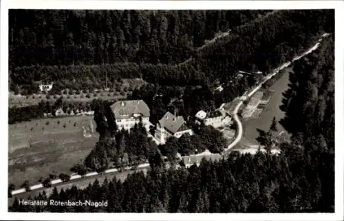 Ak Bad Rötenbach Nagold im Schwarzwald, Fliegeraufnahme