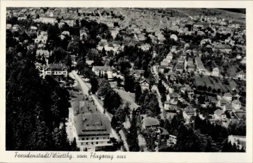 Ak Freudenstadt im Schwarzwald, Freudenstadt/Württbg., vom Flugzeug aus