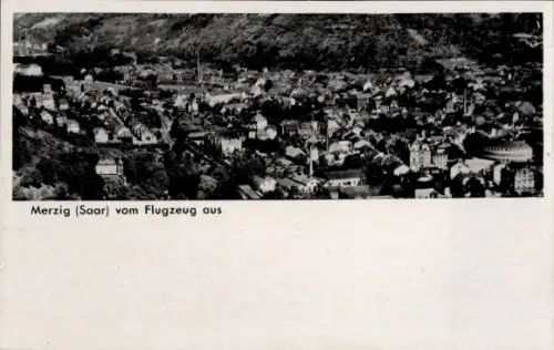 Ak Merzig an der Saar, Fliegeraufnahme
