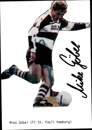 Foto Fußballer Mike Göbel, FC St. Pauli, Autogramm