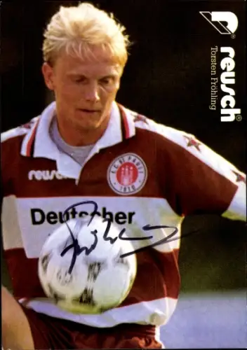 Autogrammkarte Fußballer Torsten Fröhling, FC St. Pauli, Autogramm