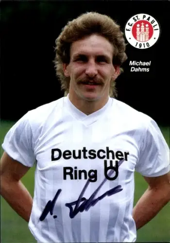 Autogrammkarte Fußballer Michael Dahms, FC St. Pauli, Autogramm