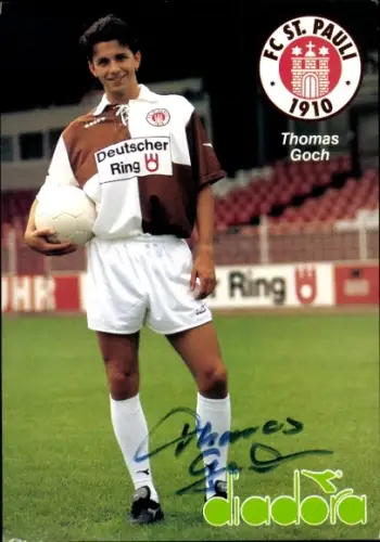 Autogrammkarte Fußballer Thomas Goch, FC St. Pauli, Autogramm