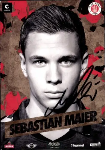 Autogrammkarte Fußballer Sebastian Maier, FC St. Pauli, Autogramm