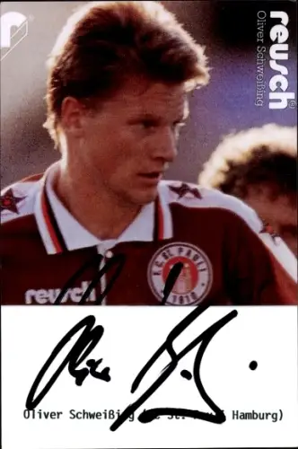 Autogrammkarte Fußballer Oliver Schweißing, FC St. Pauli, Autogramm