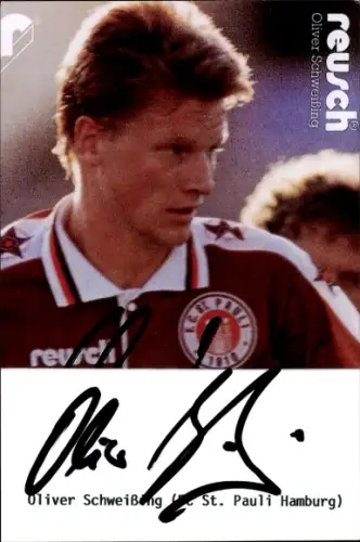 Autogrammkarte Fußballer Oliver Schweißing, FC St. Pauli, Autogramm