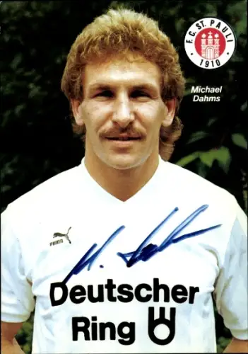 Autogrammkarte Fußballer Michael Dahms, FC St. Pauli, Autogramm