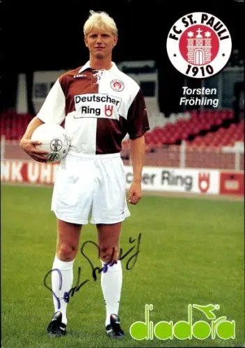 Autogrammkarte Fußballer Torsten Fröhling, FC St. Pauli, Autogramm