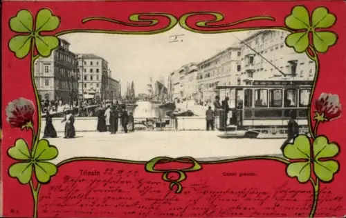 Passepartout Ak Triest Trieste Friuli Venezia Giulia, Canal Grande
