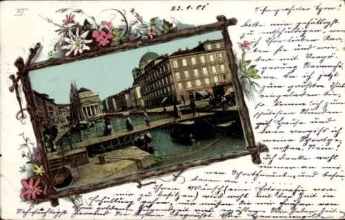 Passepartout Ak Triest Trieste Friuli Venezia Giulia, Canal Grande