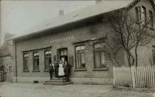 Foto Ak Bredstedt in Nordfriesland, Sparkasse
