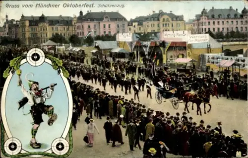 Ak München, Oktoberfest, Schützenzug