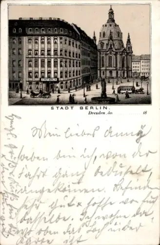 Vorläufer Litho Dresden Altstadt, Hotel Stadt Berlin