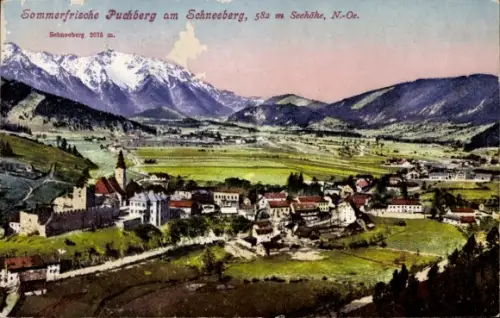 Ak Puchberg am Schneeberg Niederösterreich, Gesamtansicht