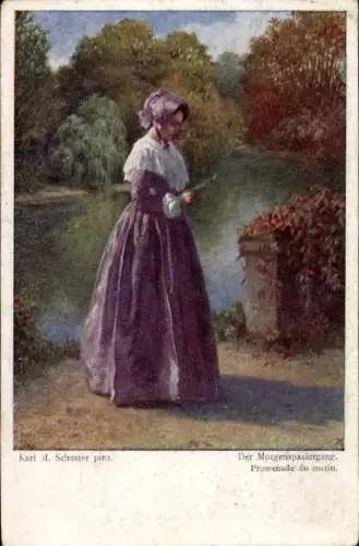 Künstler Ak Schuster, K., Morgenspaziergang